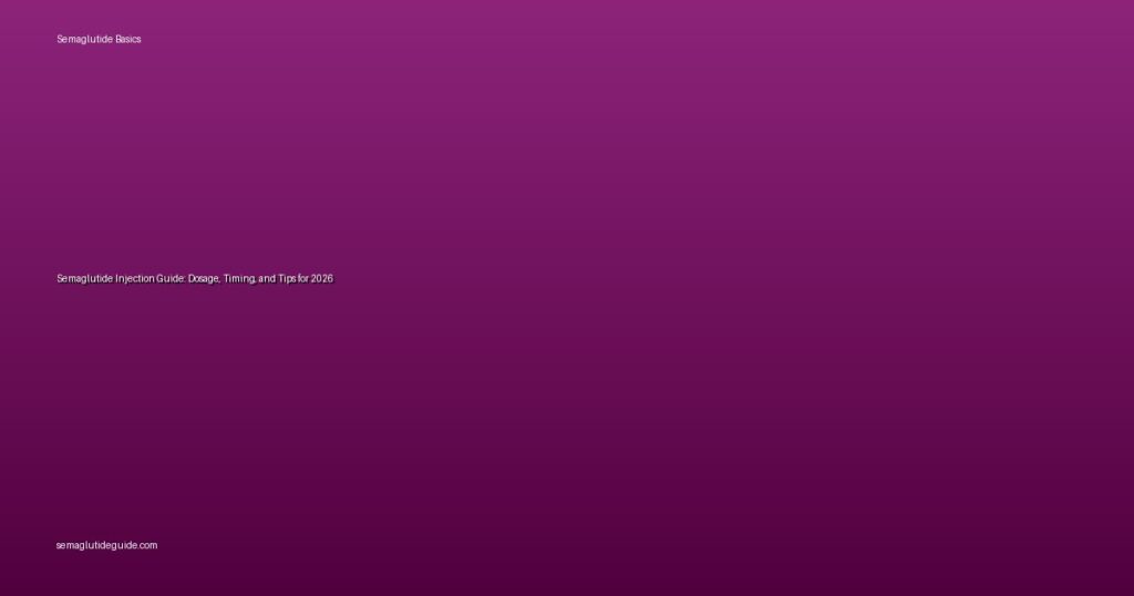 Semaglutide Injection Guide: Dosage, Timing, and Tips for 2026