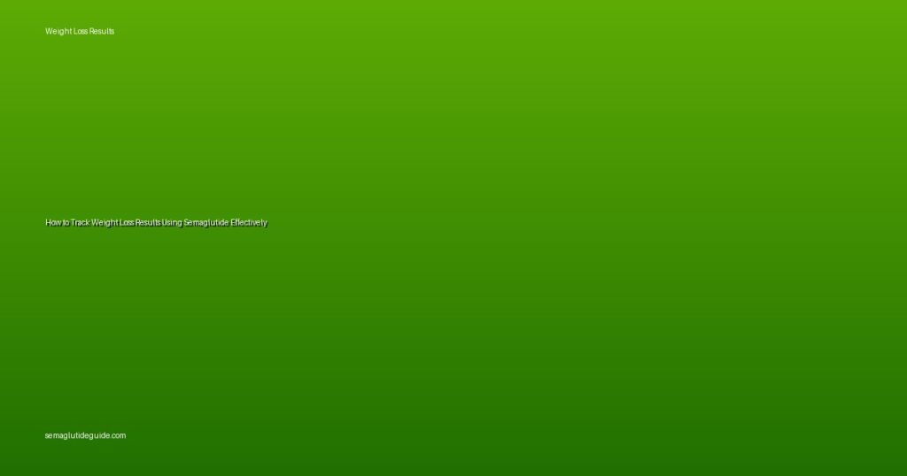 How to Track Weight Loss Results Using Semaglutide Effectively