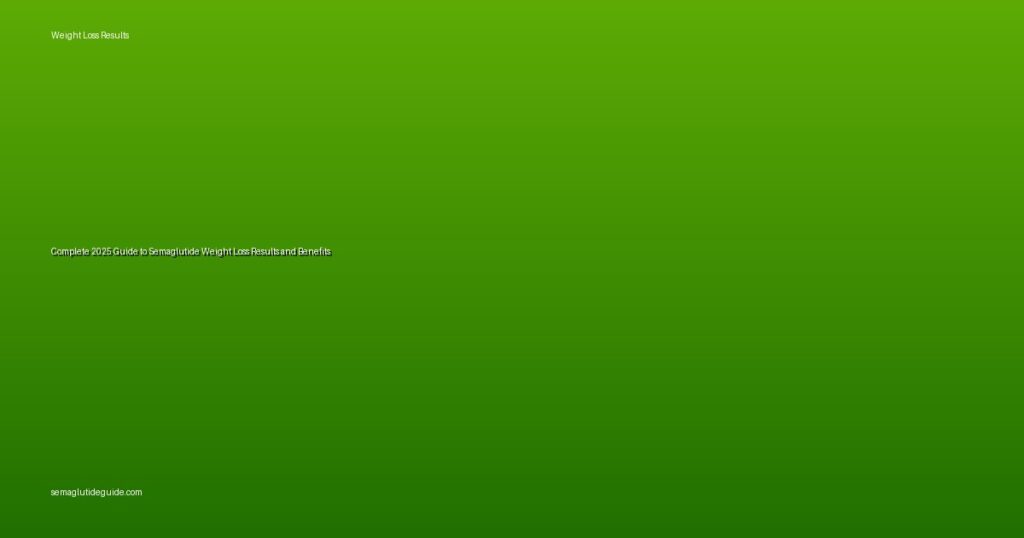 Complete 2025 Guide to Semaglutide Weight Loss Results and Benefits