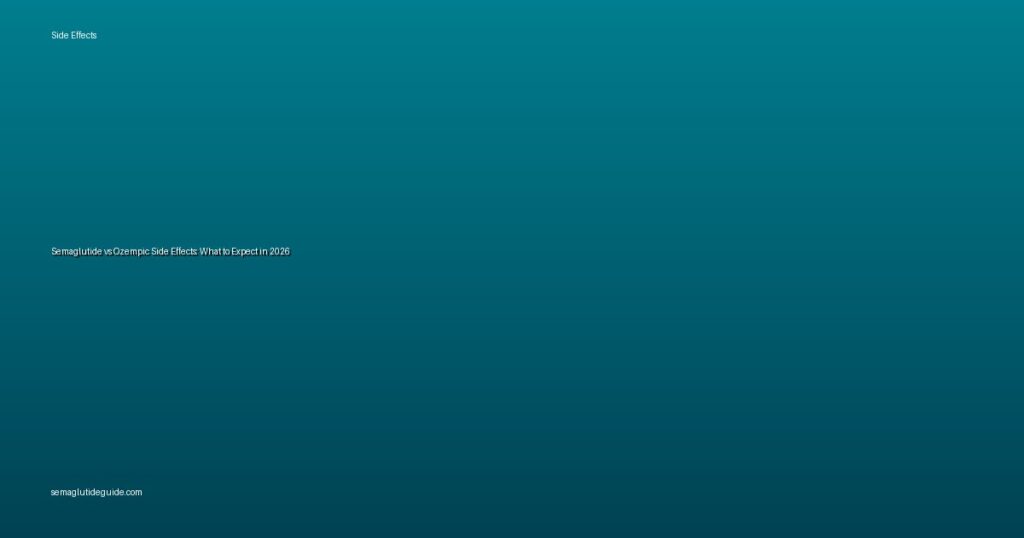 Semaglutide vs Ozempic Side Effects: What to Expect in 2026