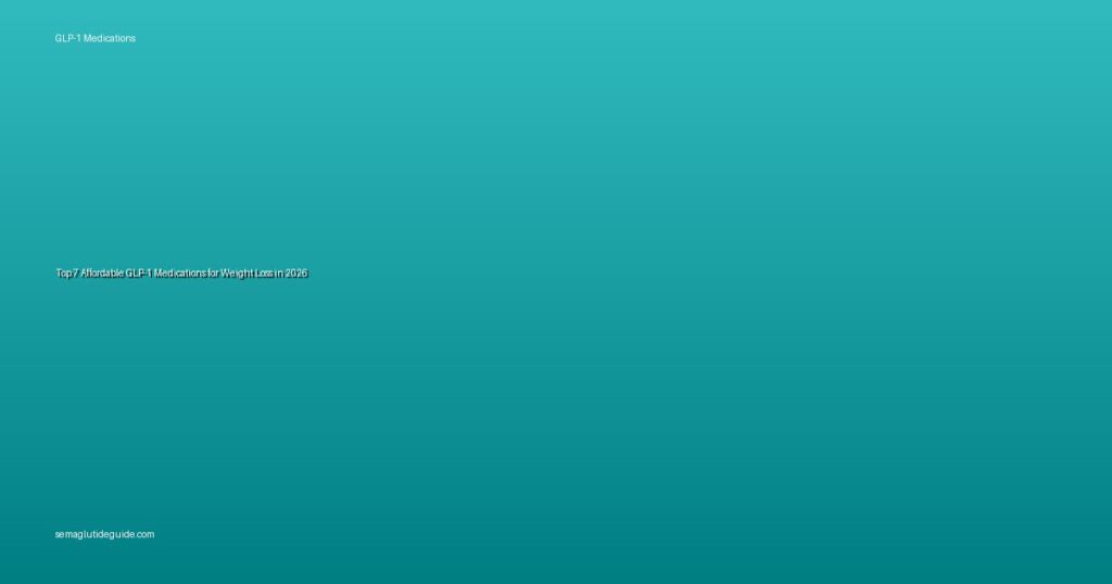 Top 7 Affordable GLP-1 Medications for Weight Loss in 2026