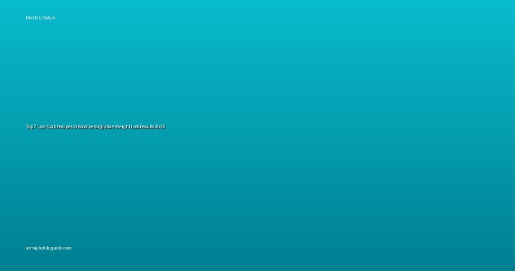 Top 7 Low-Carb Recipes to Boost Semaglutide Weight Loss Results 2025